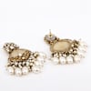 Shop Gold Plated Kundan And Meenakari Chandbali Earring - White