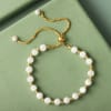 Gift Gold Plated Pearl Bracelet