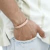 Gift Golden Allure - Personalized Rose Gold Cuff Bracelet For Women