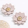 Gift Golden Bloom Diwali Metal Diyas - Set Of 2