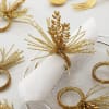 Golden Decorative Beads Napkin Rings (Set of 6) Online