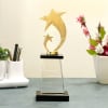 Golden Event Trophy - Customized with Company Name & Message Online