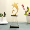 Golden Event Trophy - Customized with Logo & Company Name Online
