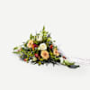 Golden funeral decoration with ribbon Online