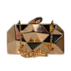 Buy Golden Glam Geometric Clutch