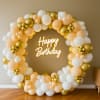 Golden Glow Ring Birthday Balloon Decor Online