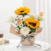 Gift Golden Glow Sunflower And Roses Arrangement