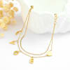 Shop Golden Heart Bracelet And Earrings Combo For Women