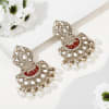 Golden Jaguar Meenakari Earrings Online