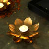 Golden Lotus Design Tea-Light Candle Online