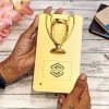 Buy Golden Metal Table Trophy - Customize With Logo