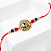 Gift Golden Peacock Rakhi with Golden Bead