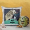 Gift Golden Personalized Magic Pillow with Cookies and Tikka Holder