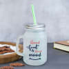 Good Mood Personalized Frosted Glass Mason Jar Online