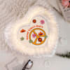 Good Vibes Only Heart LED Fur Cushion Online