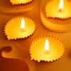 Gift Gourmet Dry Fruits And Metal Candle Diyas Diwali Hamper