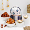 Gourmet Dry Fruits And Metal Candle Diyas Diwali Hamper Online
