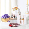Graceful Bhaiya Bhabhi Rakhi With Blueberry Delight Online