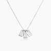 Gift Graceful Personalized Three Tags Initial Necklace