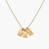 Graceful Personalized Three Tags Initial Necklace Online