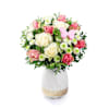 Graceful White Roses And Pistache Floral Arrangement Online