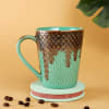 Gift Green And Brown Dual DIpped Ceramic Mugs (Set of 2)