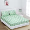 Green Blossom Double Bedsheet Set Online