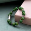 Buy Green Stone Bracelet With Oxidized Damru Charms