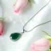 Buy Green Stone Pendant and Earrings Set