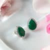 Shop Green Stone Pendant and Earrings Set