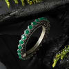 Buy Green Stones Oxidized Matte Finish Kada Bangle