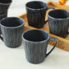 Gift Grey Ceramic Mugs - Set of 6