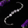 Shop Grey CZ Stones Studded Silver Plated Women's Bracelet