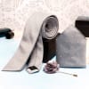 Shop Grey Necktie Set in Personalized Gift Box