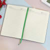 Buy Grey Notebook with Green Zipper Pocket - Customized with Logo