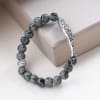 Buy Grey Stone Bracelet With Oxidized Fish Charm