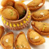 Buy Gujiya Delight With Personalized Greeting Card