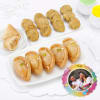 Gujiya Delight With Personalized Greeting Card Online