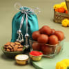 Gulab Jamun With Almonds In Potli Bhai Dooj Gift Online