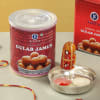 Gulabjamun with Silver Plated Tikka Thali Online