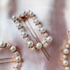 Gift Hair Pins - Gold And Pearls - Single Piece