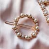 Shop Hair Pins - Gold And Pearls - Single Piece