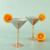 Gift Hammered Copper Martini Glasses- Set of 2