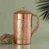 Gift Hammered Copper Water Jug With Lid