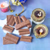 Hamper of Assorted Chocolate Bars & Clay Diyas Online