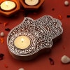 Gift Hamsa Hand Candle For Diwali