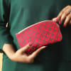 Hand Block Printed Leather Pouch Clutch Online
