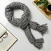 Shop Hand Knitted Woolen Muffler - Grey