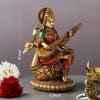 Gift Hand Painted Goddess Saraswati Idol