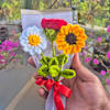 Gift Handcrafted Mix Floral Crochet Bouquet